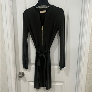 Michael Kors Olive Long Sleeve Dress with Zipper